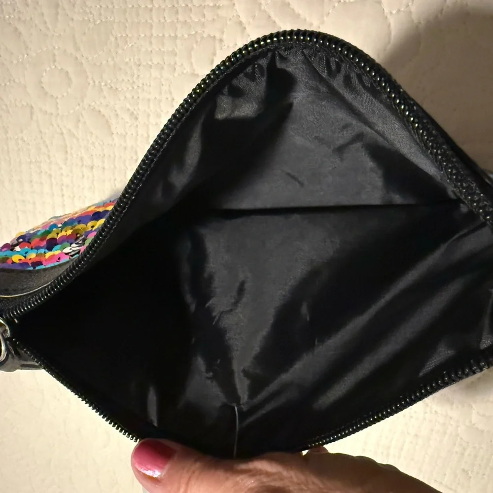Rainbow Pride Sequin cosmetic bag Clutch victoria’s Secret festival parade Y2K